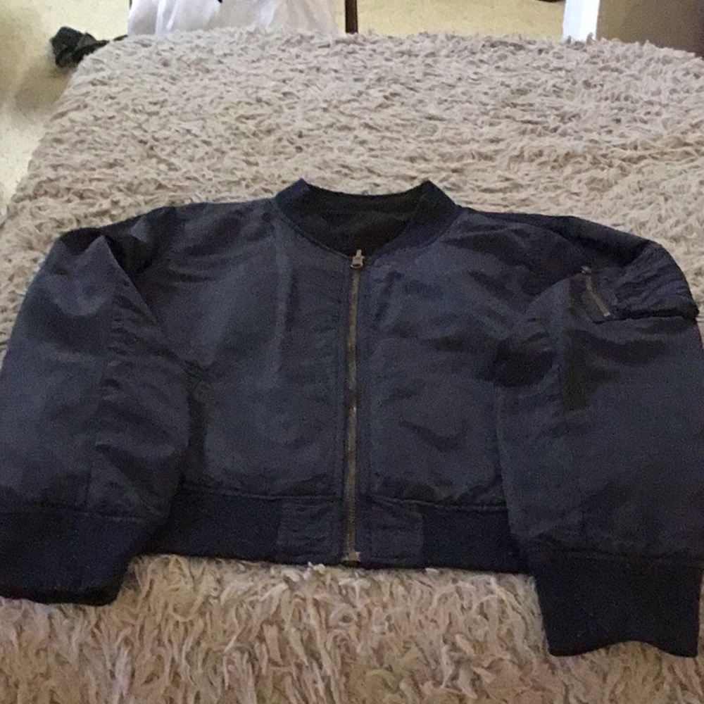 Black Bomber Jacket Coat